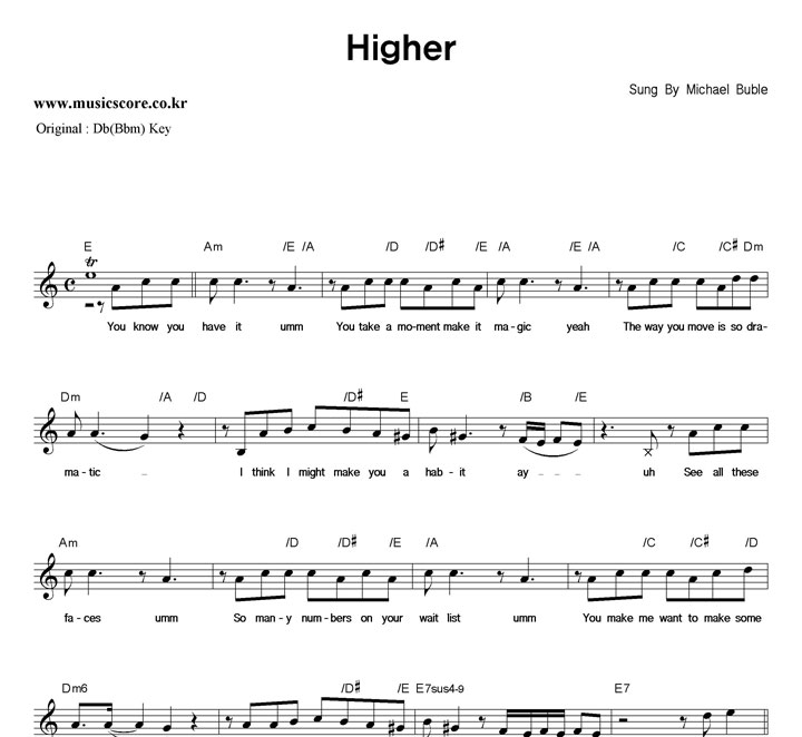 Michael Buble Higher   CŰ �Ǻ�