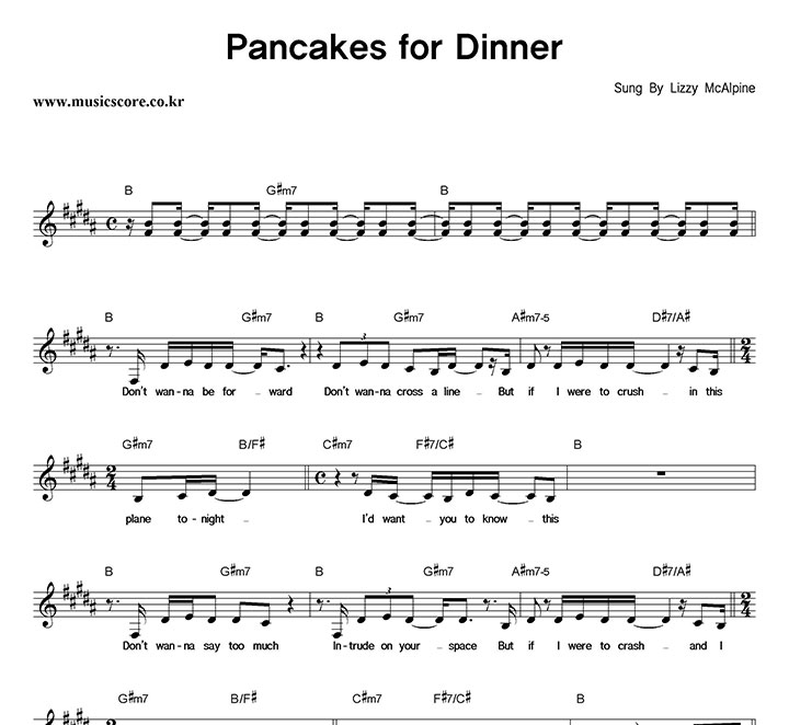 Lizzy McAlpine Pancakes For Dinner �Ǻ�