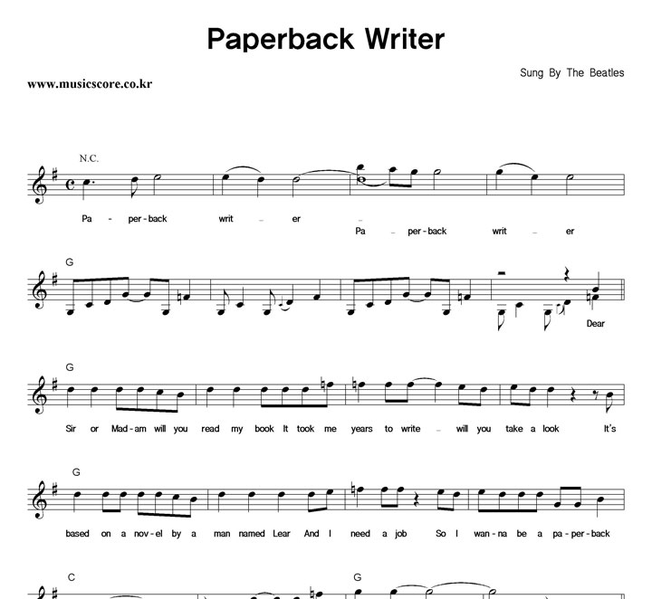 The Beatles Paperback Writer �Ǻ�