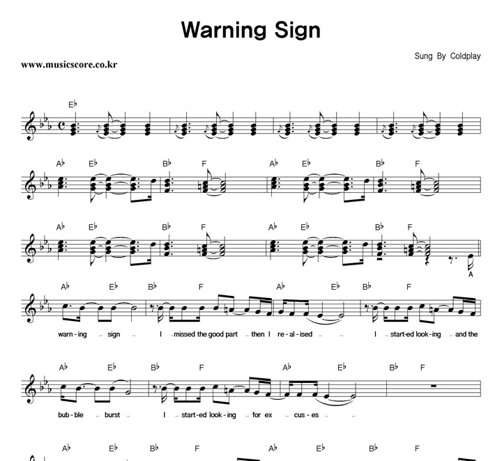 Coldplay Warning Sign �Ǻ�