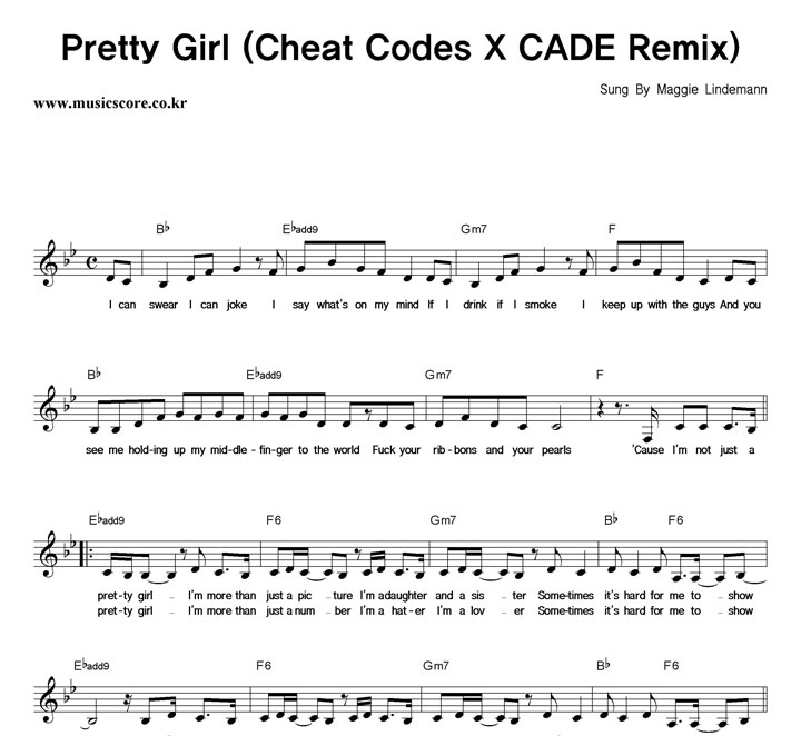 Maggie Lindemann Pretty Girl (Cheat Codes X CADE Remix) �Ǻ�