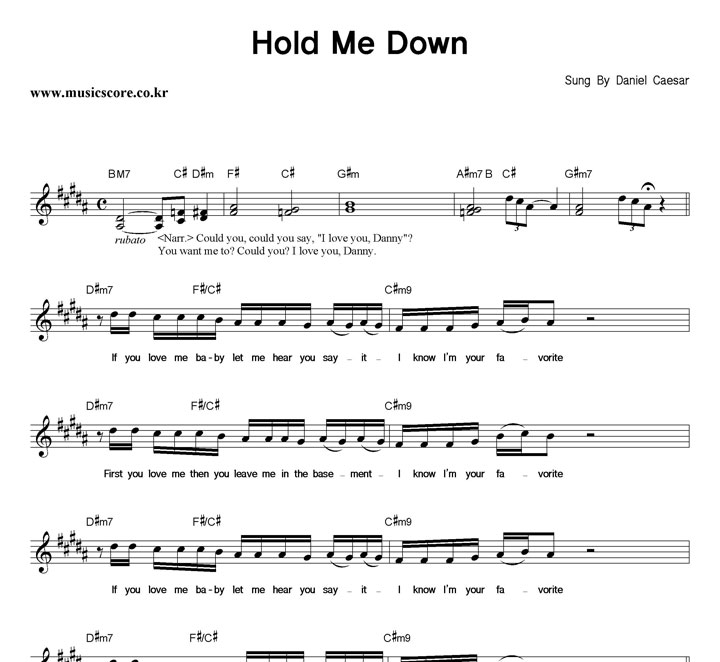 Daniel Caesar Hold Me Down �Ǻ�