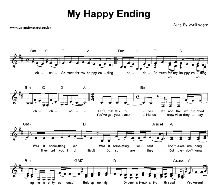 Avril Lavigne My Happy Ending Ǻ