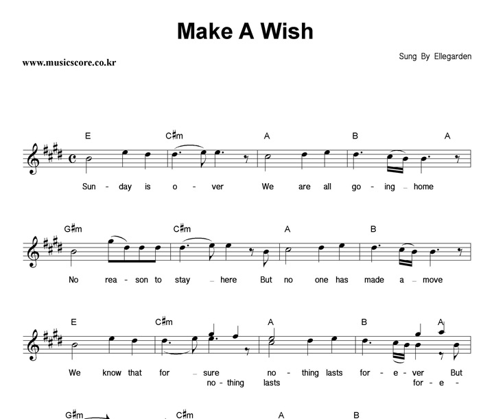 Ellegarden Make A Wish Ǻ