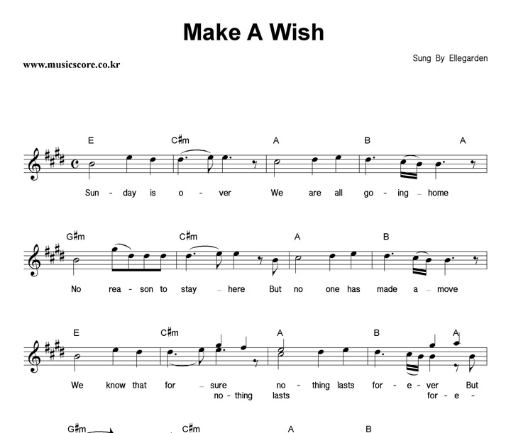 Ellegarden Make A Wish Ǻ
