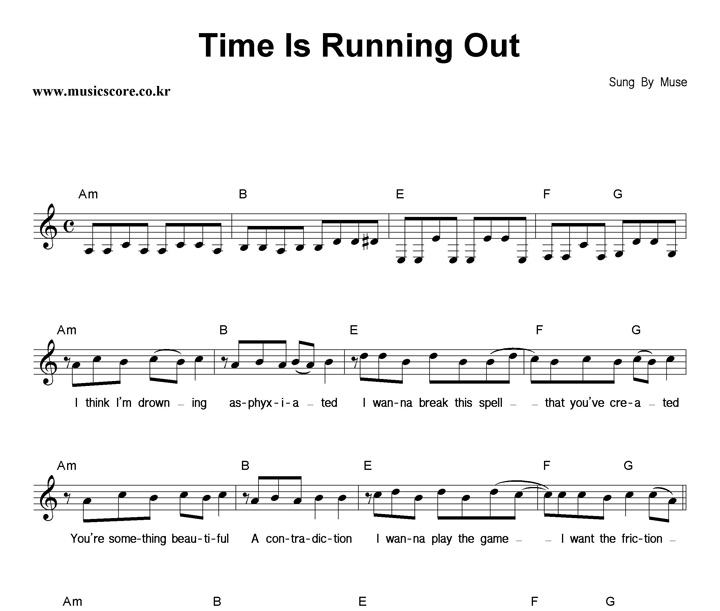 Muse Time Is Running Out Ǻ