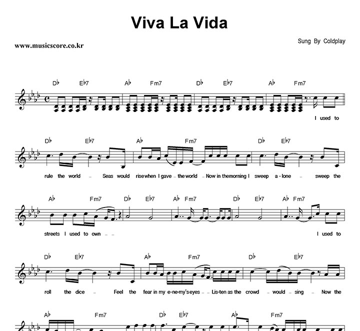 Coldplay Viva La Vida Ǻ