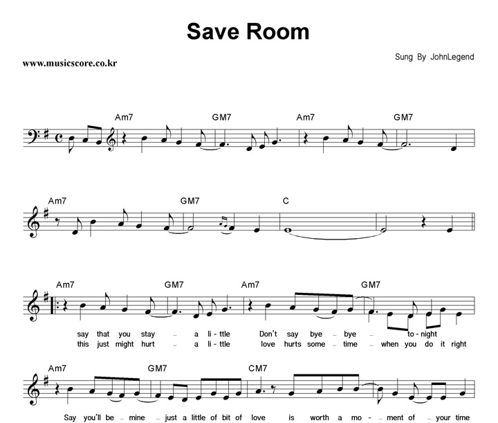 John Legend Save Room Ǻ