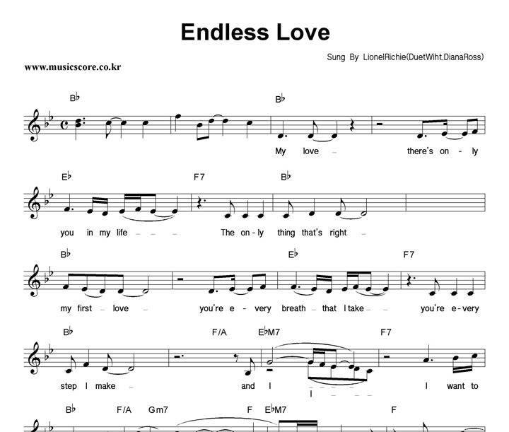 Lionel Richie Endless Love (Duet.Diana Ross) Ǻ
