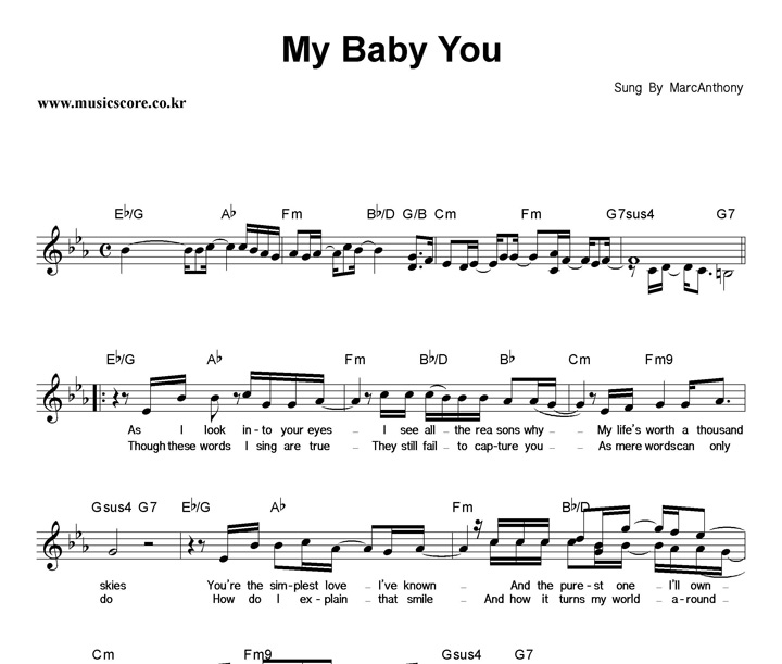 Marc Anthony My Baby You Ǻ