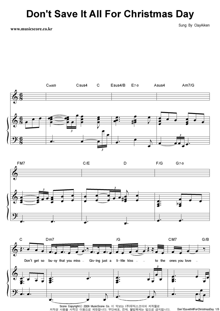 Clay Aiken Don't Save It All For Christmas Day ǾƳ Ǻ