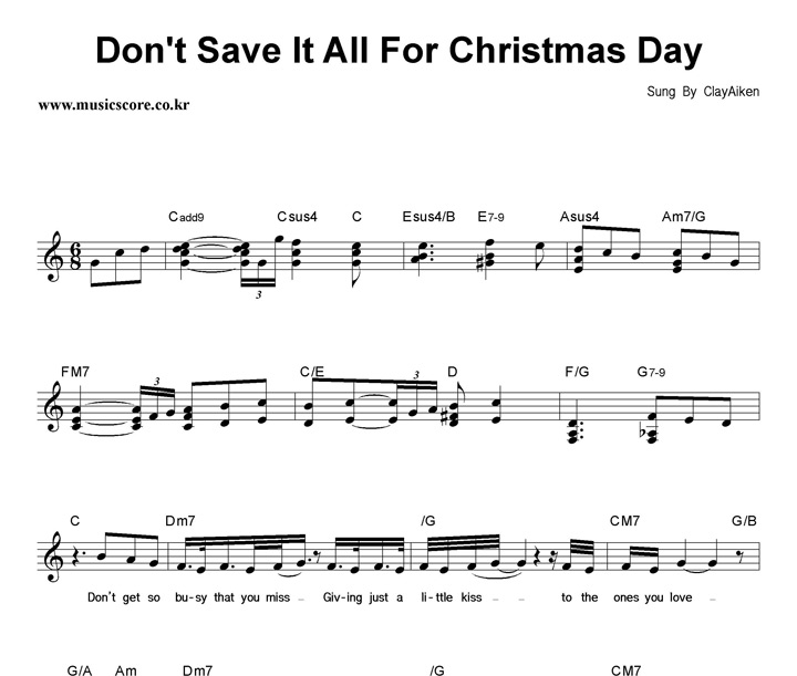 Clay Aiken Don't Save It All For Christmas Day Ǻ