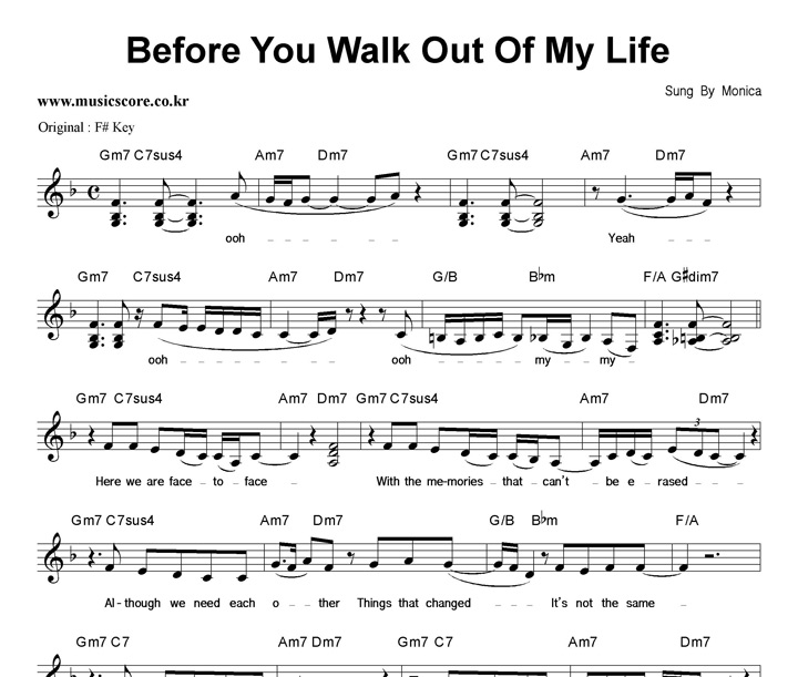 Monica Before You Walk Out Of My Life  FŰ Ǻ