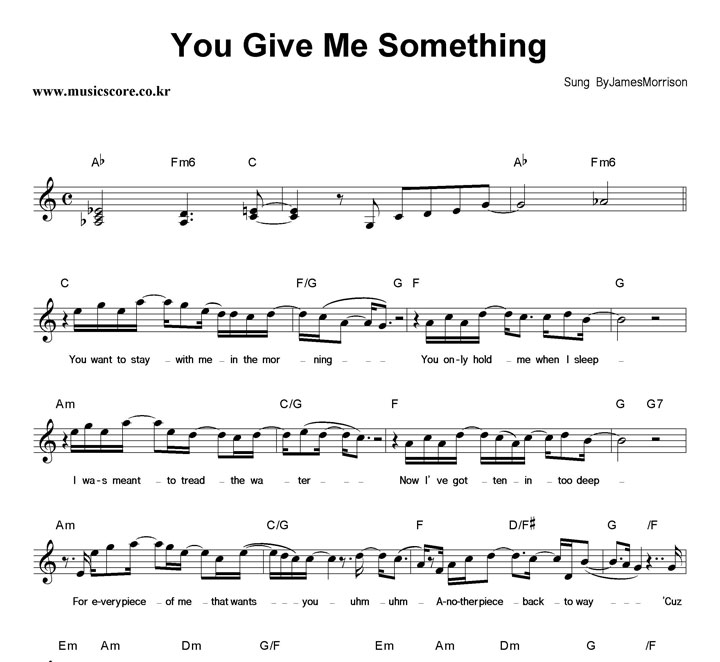 James Morrison You Give Me Something Ǻ