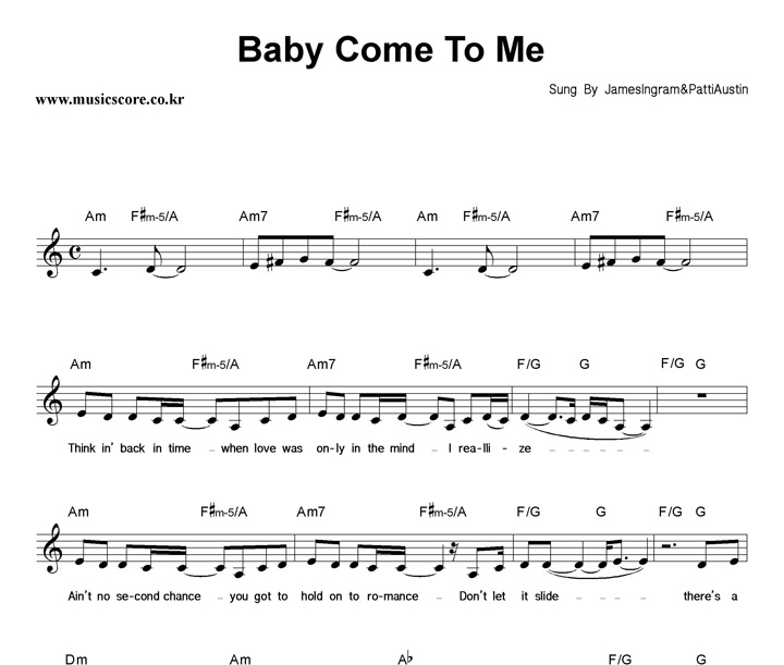 James Ingram & Patti Austin Baby Come To Me Ǻ