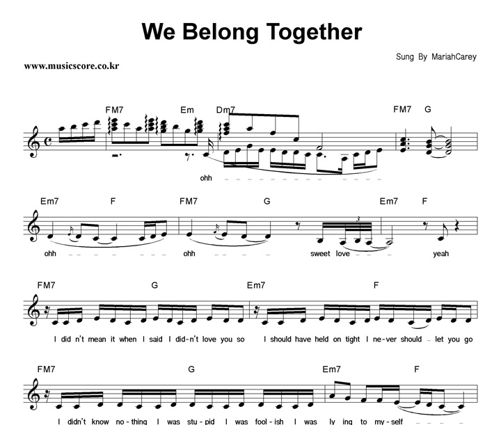 Mariah Carey We Belong Together Ǻ