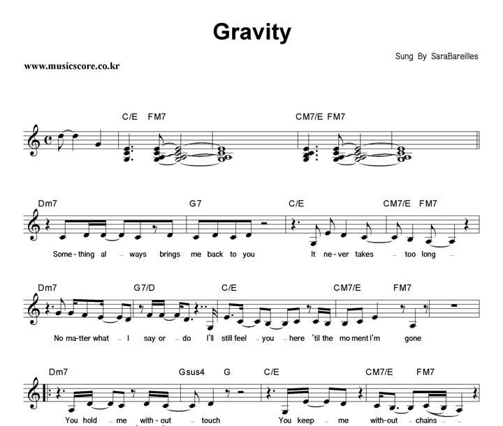 Sara Bareilles Gravity Ǻ