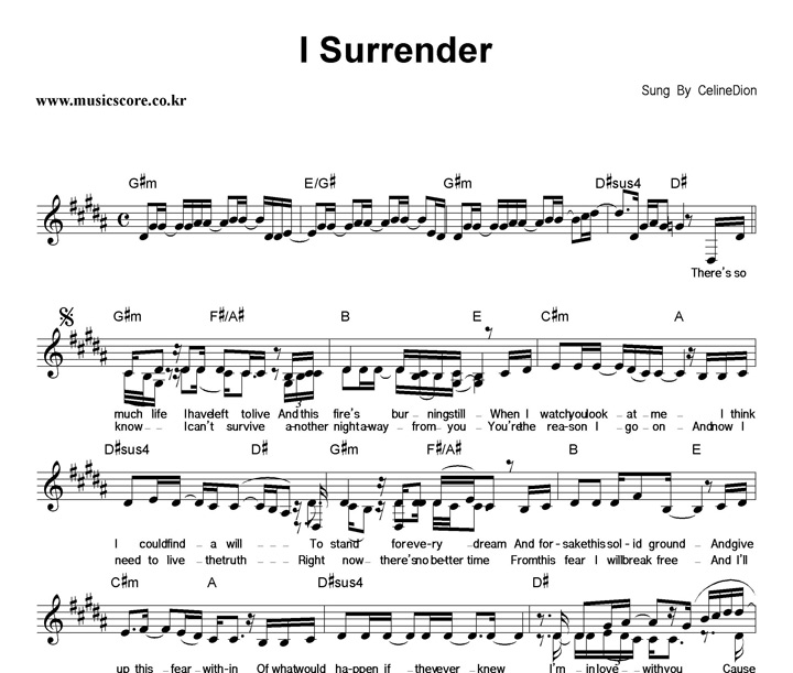 Celine Dion I Surrender Ǻ