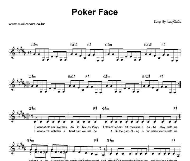 Lady Ga Ga Poker Face Ǻ