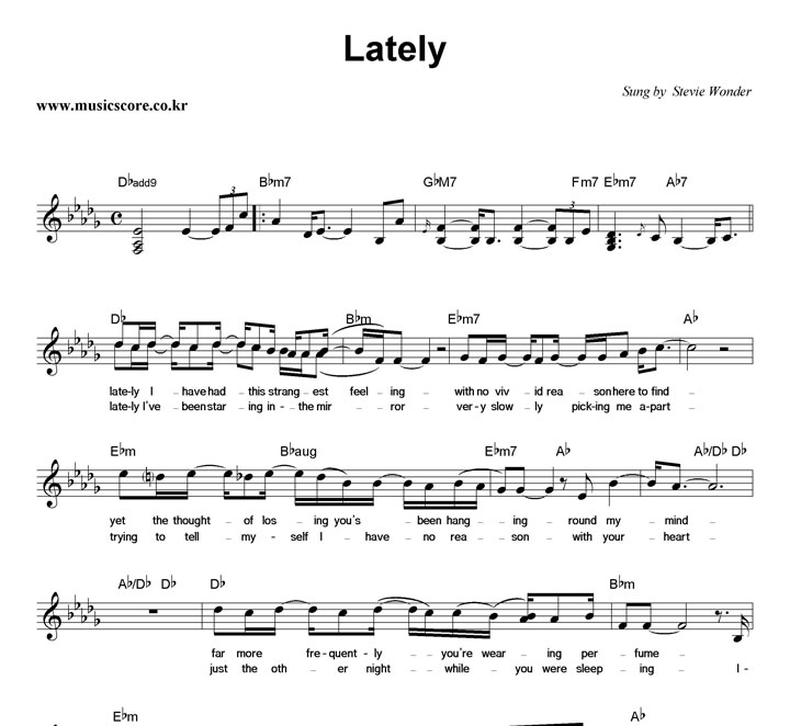 Stevie Wonder Lately Ǻ