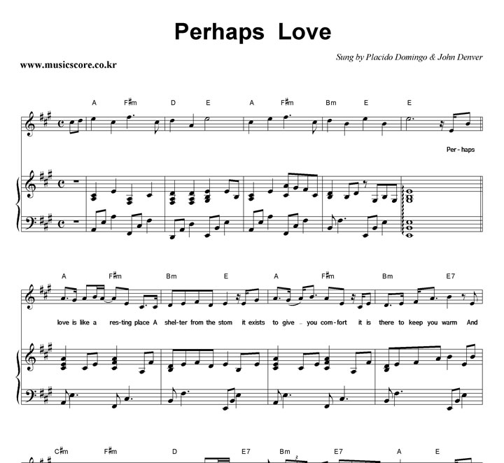 Placido Domingo & John Denver Perhaps Love ǾƳ Ǻ