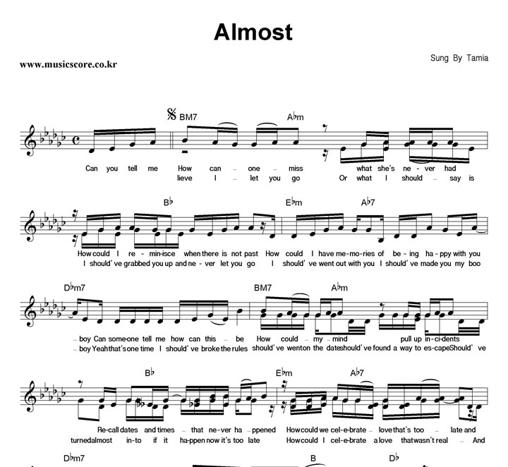 Tamia Almost Ǻ