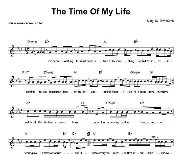 David Cook The Time Of My Life Ǻ
