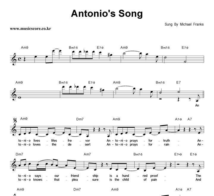 Michael Franks Antonio's Song Ǻ