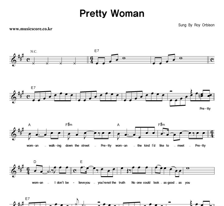 Roy Orbison Oh Pretty Woman Ǻ