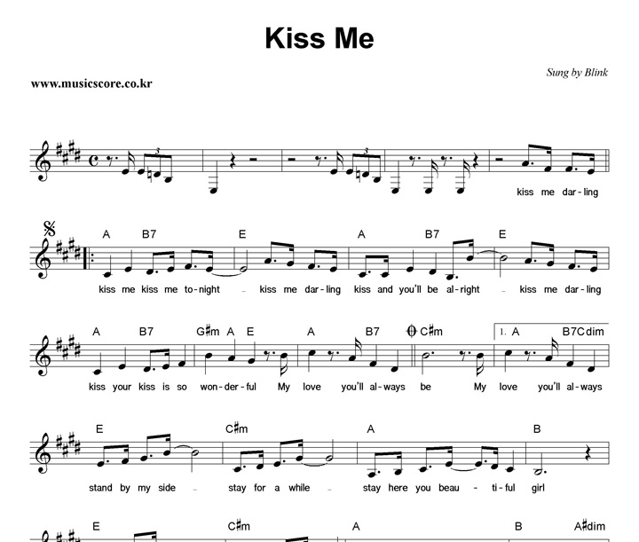 Blink Kiss Me Ǻ