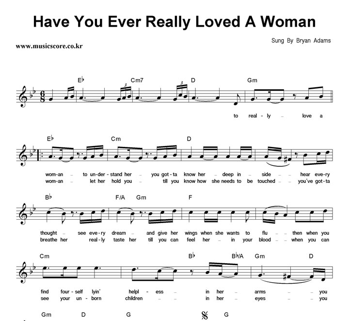 Bryan Adams Have You Ever Really Loved A Woman Ǻ