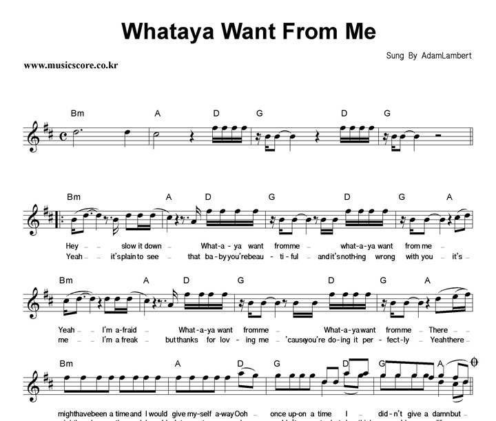 Adam Lambert Whataya Want From Me Ǻ