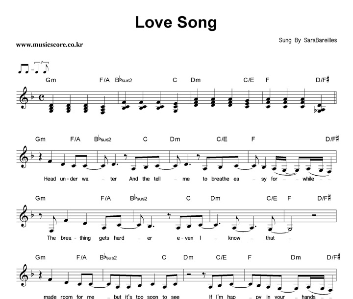 Sara Bareilles Love Song Ǻ