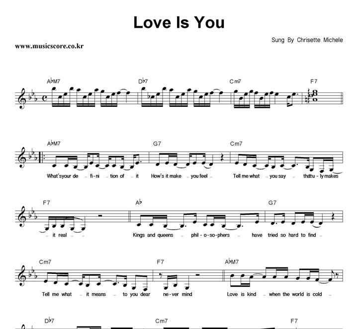 Chrisette Michele Love Is You Ǻ