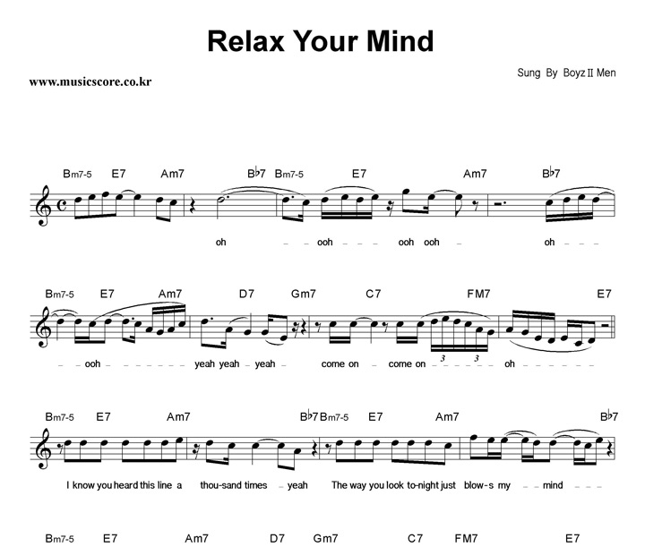 Boyz II Men Relax Your Mind Ǻ