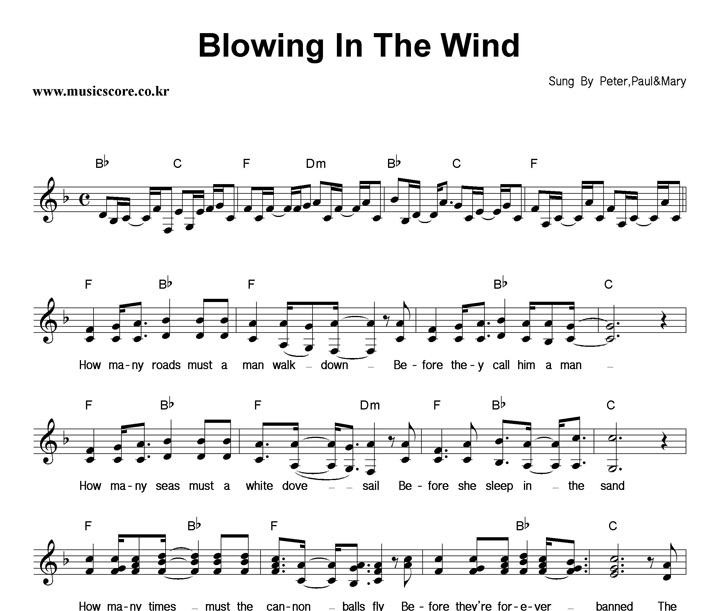 Peter,Paul & Mary Blowing In The Wind Ǻ