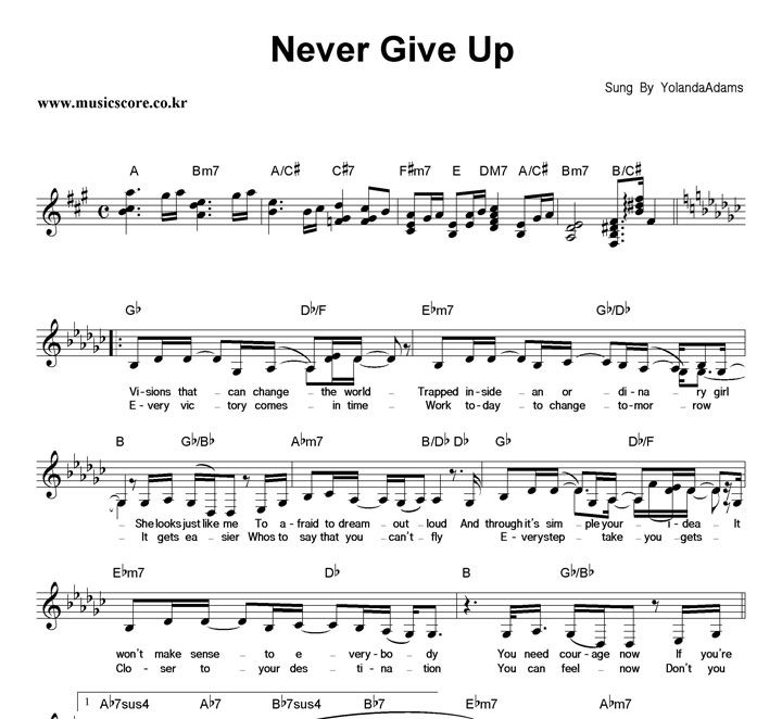 Yolanda Adams Never Give Up Ǻ