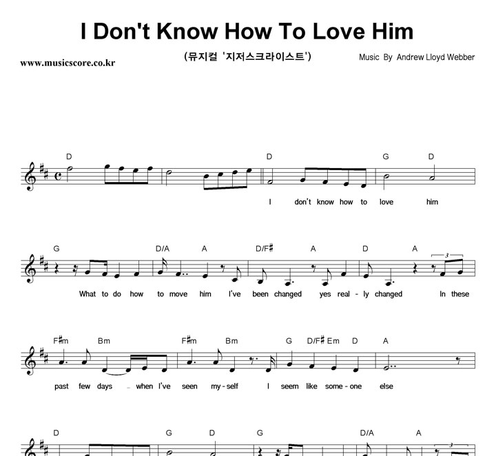 A.L.Webber I Don't Know How To Love Him Ǻ