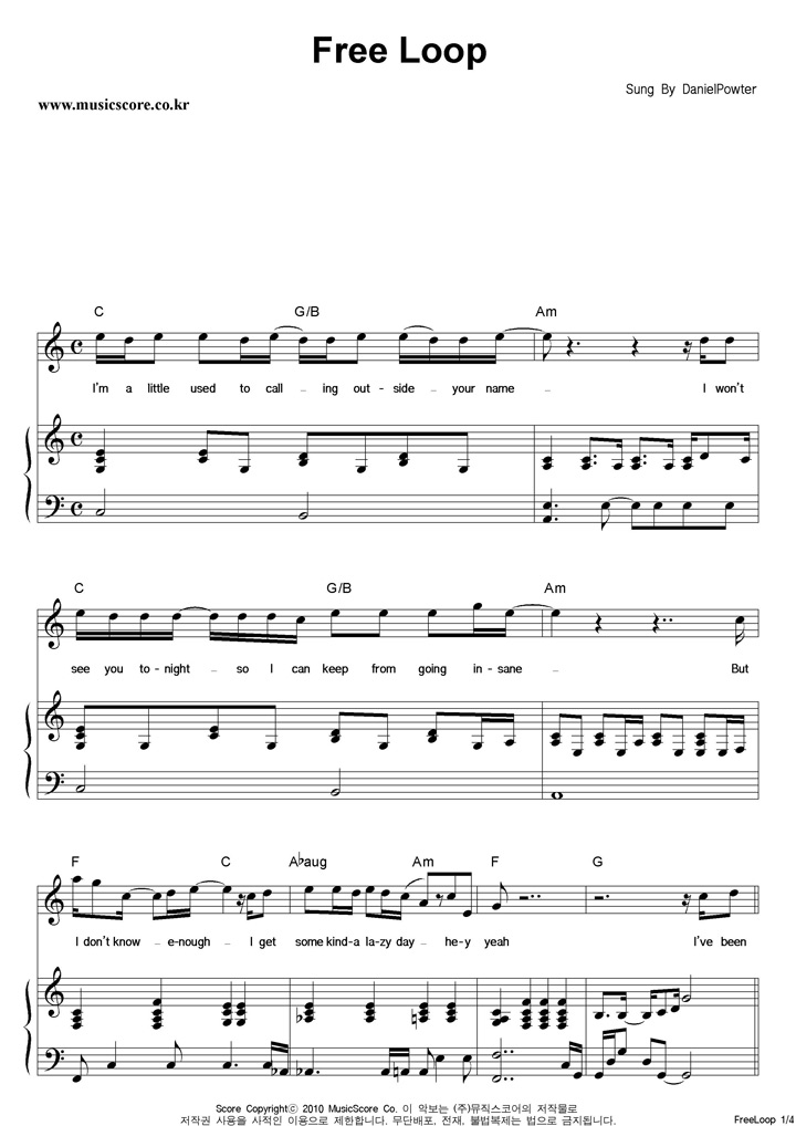 Daniel Powter Free Loop ǾƳ Ǻ