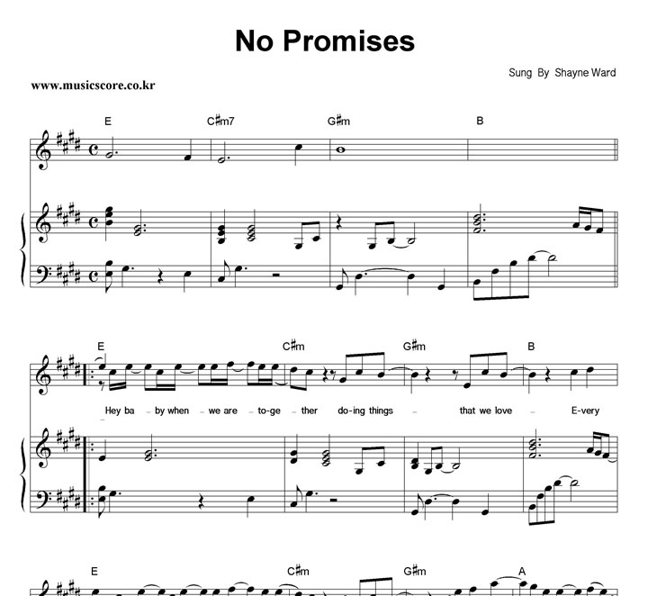 Shayne Ward No Promises ǾƳ Ǻ