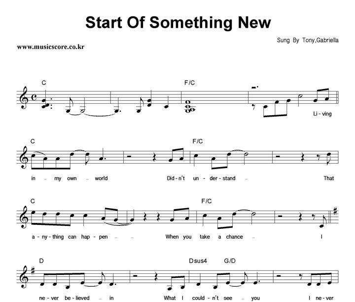 Troy,Gabriella Start Of Something New Ǻ