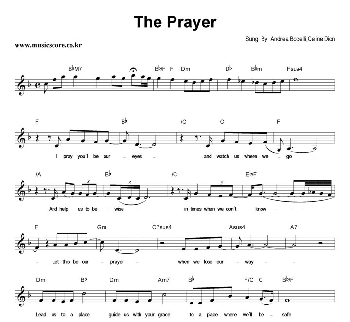 Andrea Bocelli,Celine Dion The Prayer Ǻ