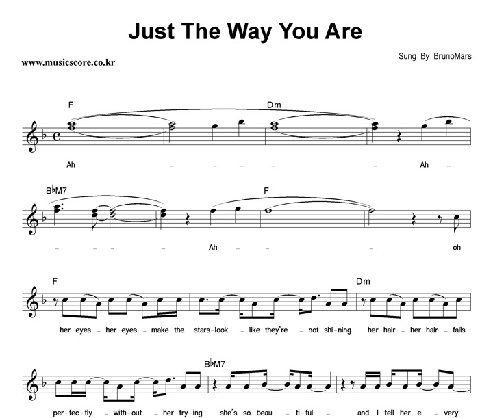 Bruno Mars Just The Way You Are Ǻ