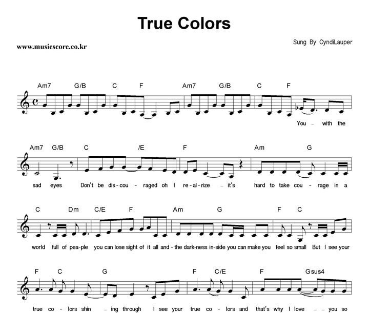 Cyndi Lauper True Colors Ǻ