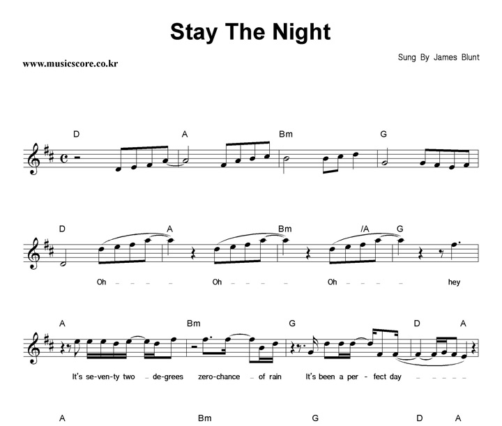 James Blunt Stay The Night Ǻ