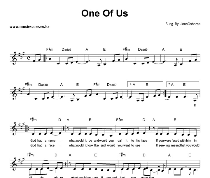 Joan Osborne One Of Us Ǻ