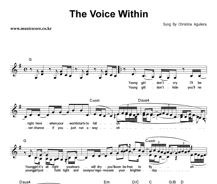 Christina Aguilera The Voice Within Ǻ