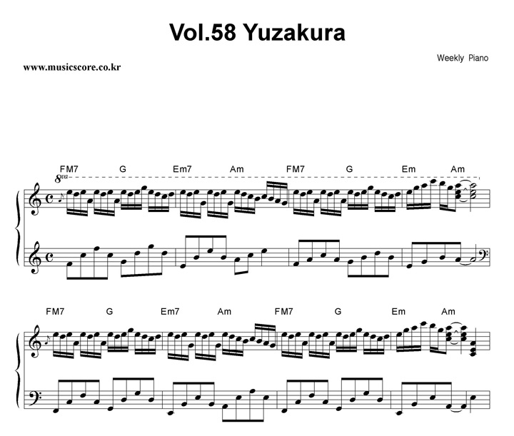Weekly Piano Vol.58 Yuzakura ( ) ǾƳ Ǻ