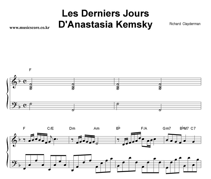 Richard Clayderman Les Derniers Jours D'Anastasia Kemsky ǾƳ Ǻ