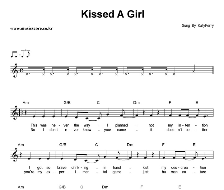 Katy Perry Kissed A Girl Ǻ